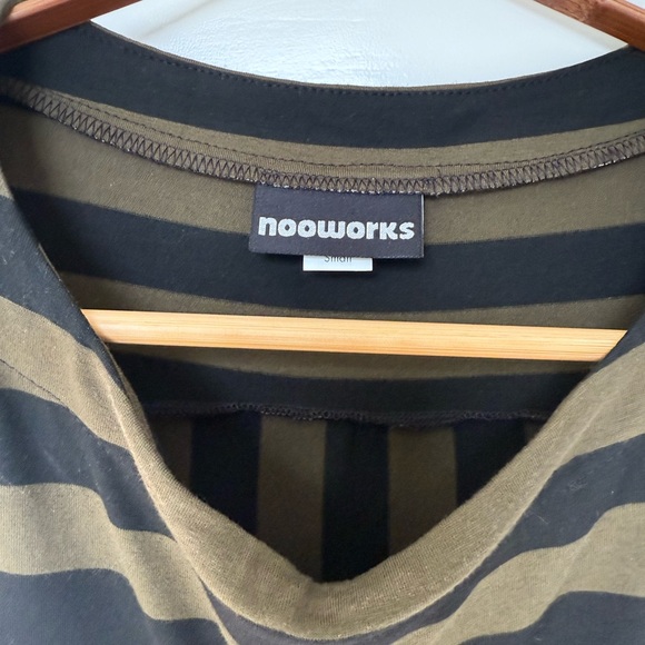 RARE Nooworks Vertical Stripe Sleeveless Jersey Dress - Picture 5 of 7